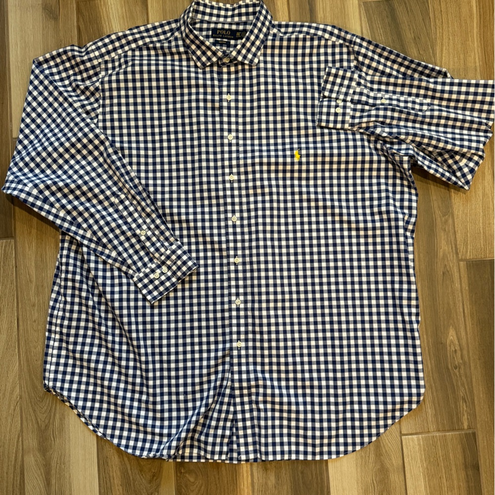 Polo by Ralph Lauren Blue/White Gingham 3XLT